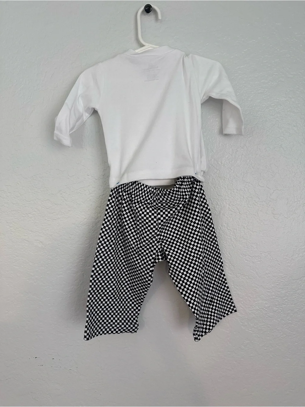 Baby Chef Toddler Chef Outfit - White Top & Black Check Pants